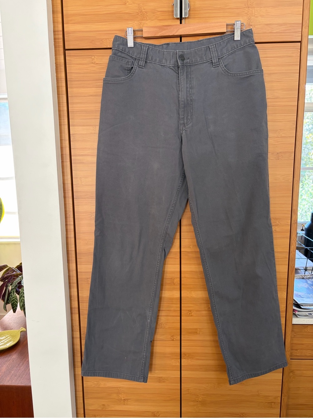 Carhartt Men's Charcoal Work Pants - Straight Leg